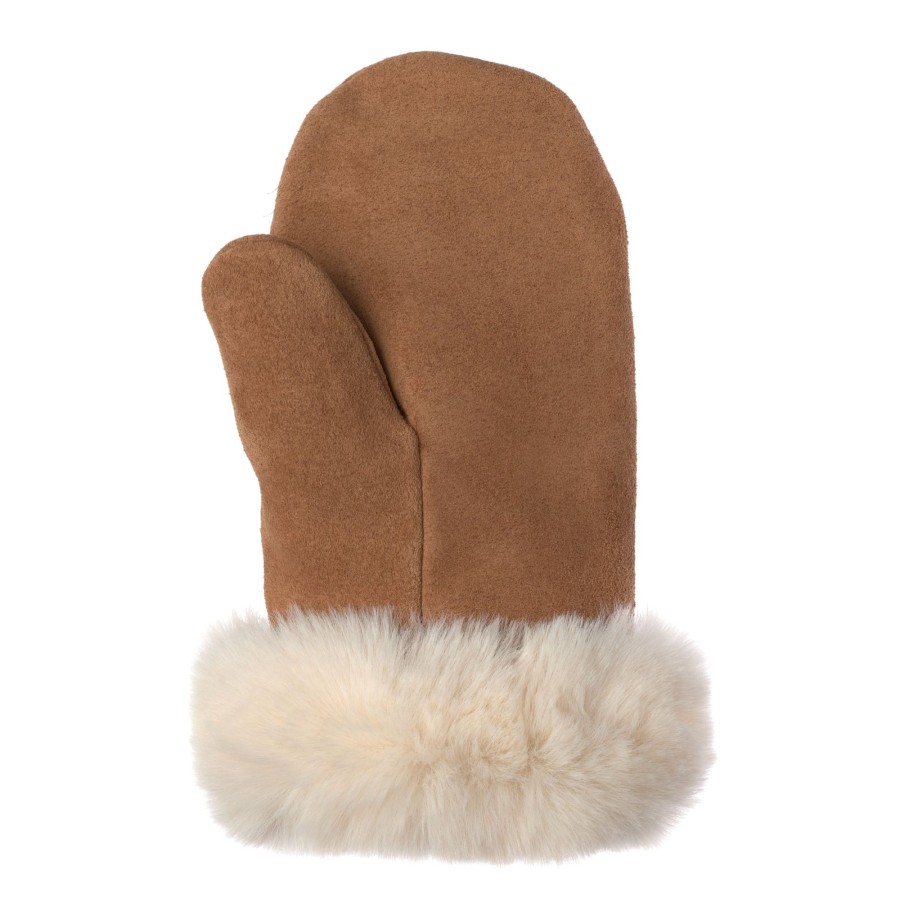 Women Manitobah Mukluks Mitts & Gloves | Kids Buffalo Mitten Oak