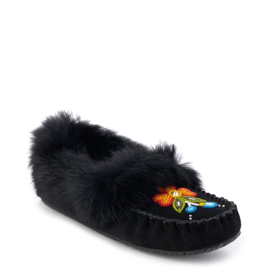 Women Manitobah Mukluks Moccasins | Bloom Street Black