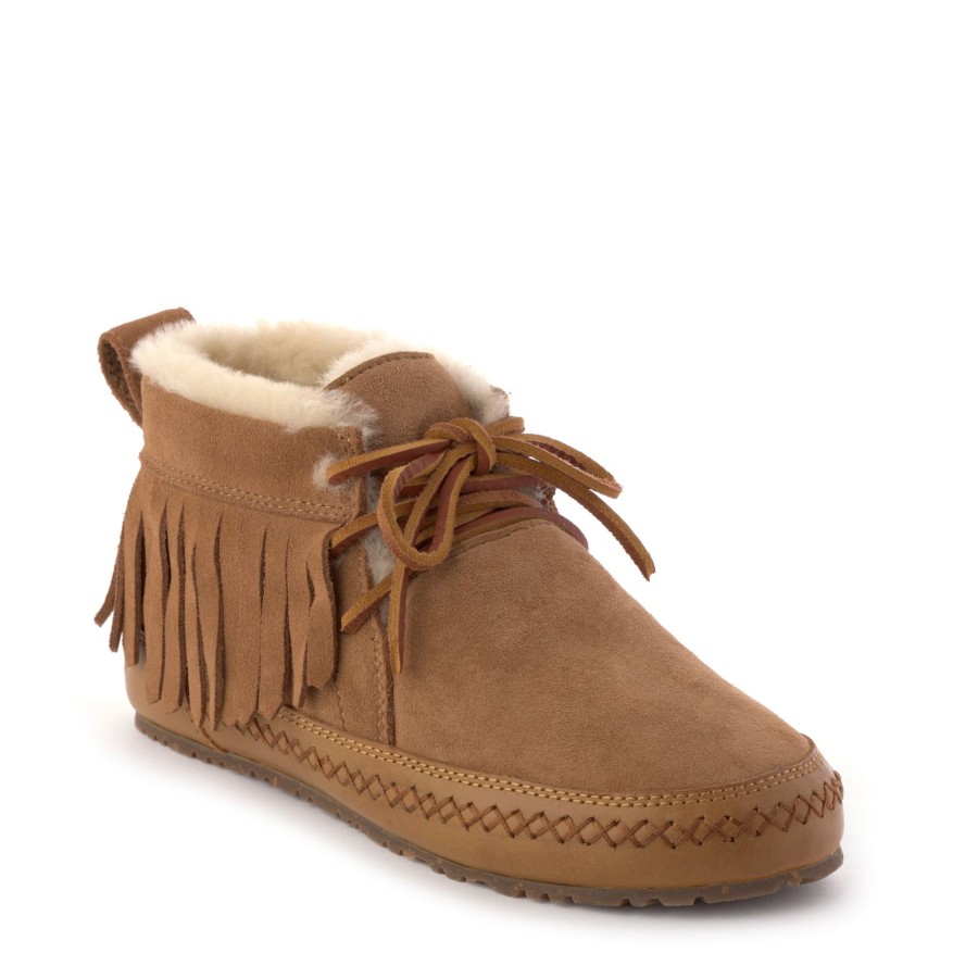 Women Manitobah Mukluks Slippers | Cabin Fringe Chukka