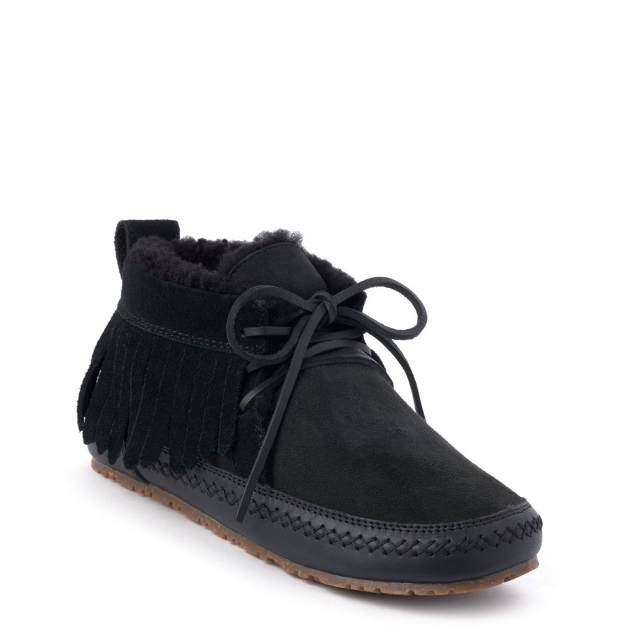 Women Manitobah Mukluks Slippers | Cabin Fringe Chukka