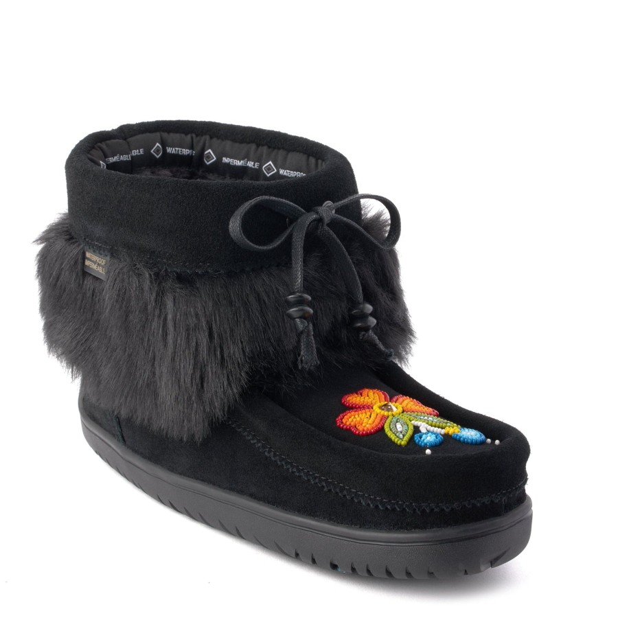 Women Manitobah Mukluks Winter Boots | Waterproof Bloom Mukluk Ankle Black