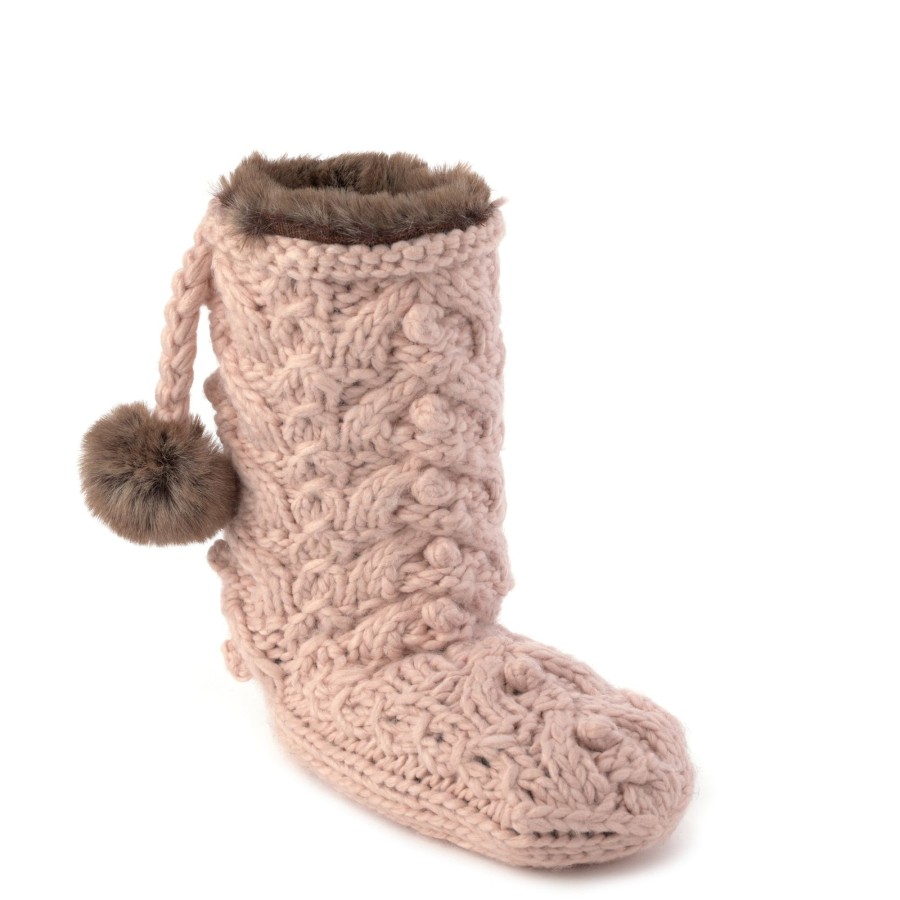 Women Manitobah Mukluks Socks | Tall Lined Knit Slipper