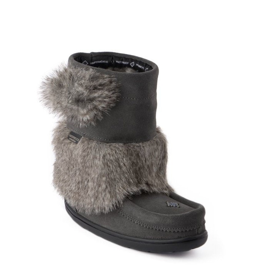 Kids Manitobah Mukluks Waterproof Boots | Waterproof Faux Fur Kids Snowy Owlet