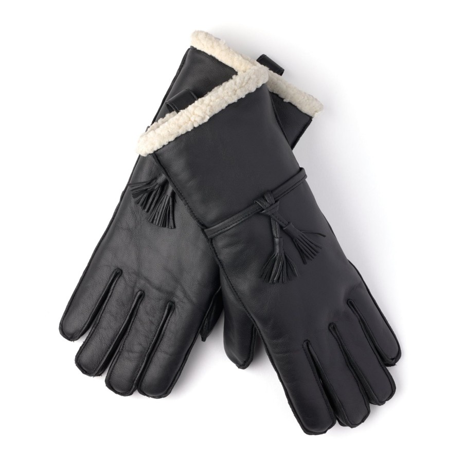 Women Manitobah Mukluks Mitts & Gloves | Tassel Leather Glove